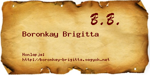 Boronkay Brigitta névjegykártya